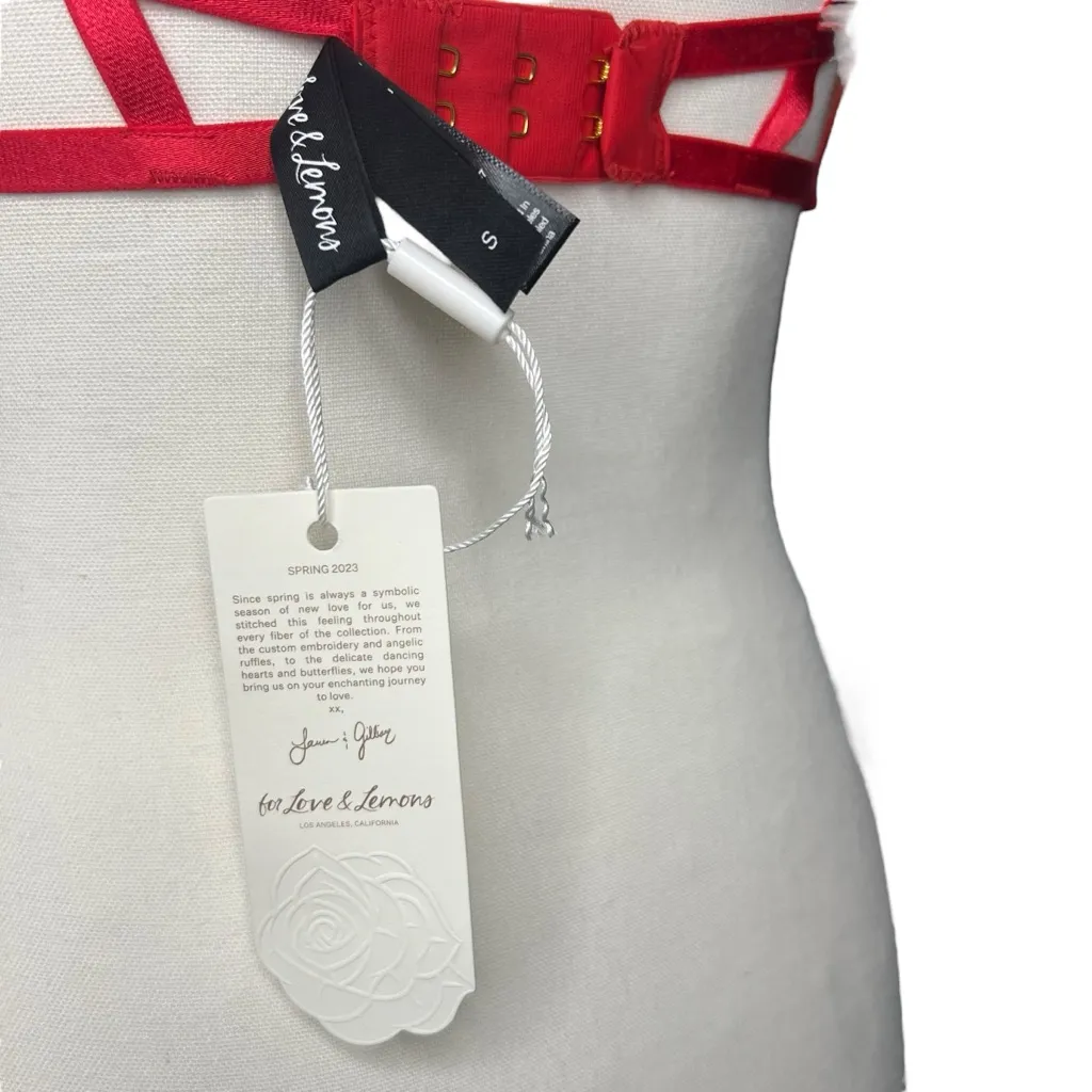 For Love and Lemons Romantic Roses Underwire Bra Size Small NWOT - Image 6