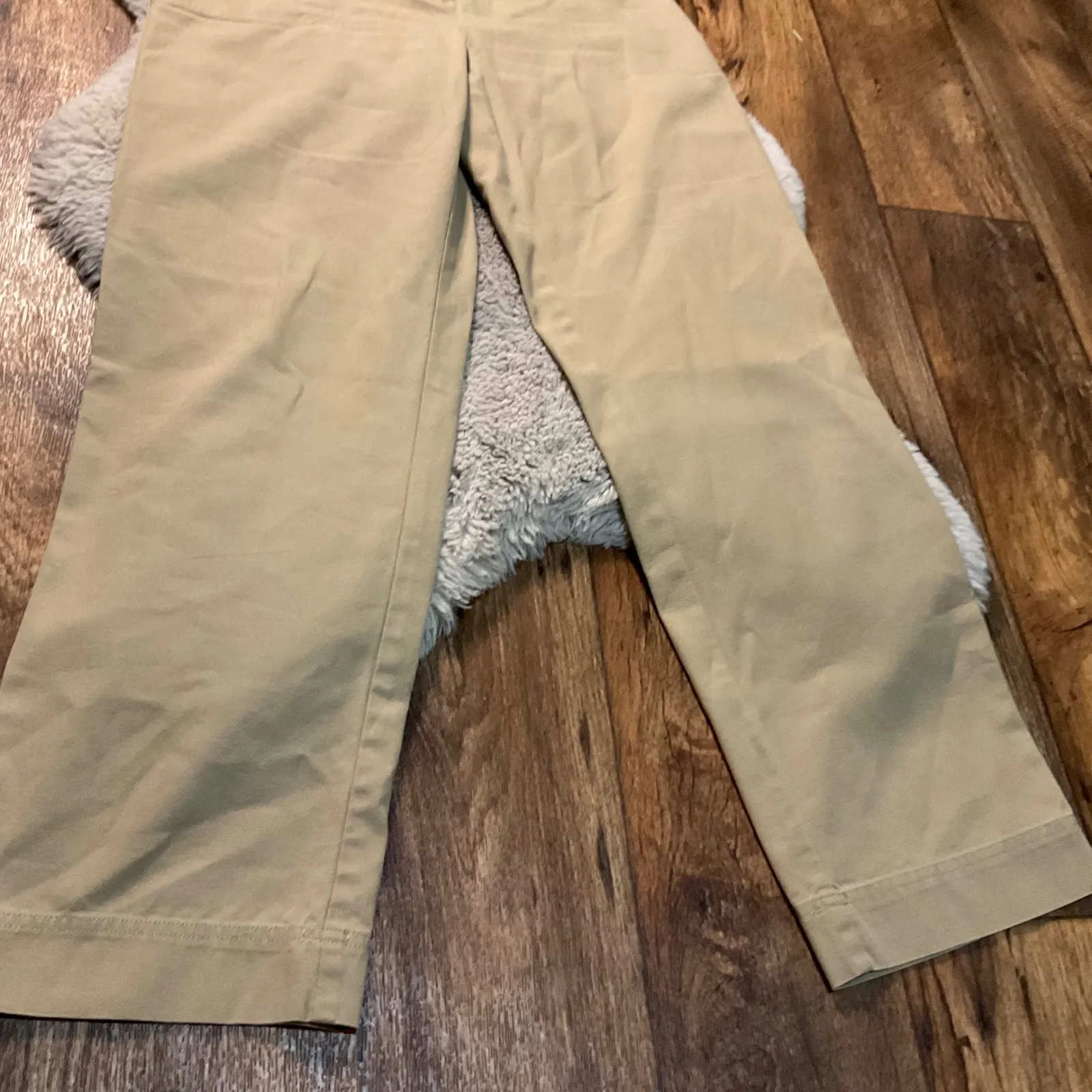 Lauren Ralph Lauren Pants Size 10 Cotton Khaki Waist Tie Tan Casual Womens Pockt - Image 4