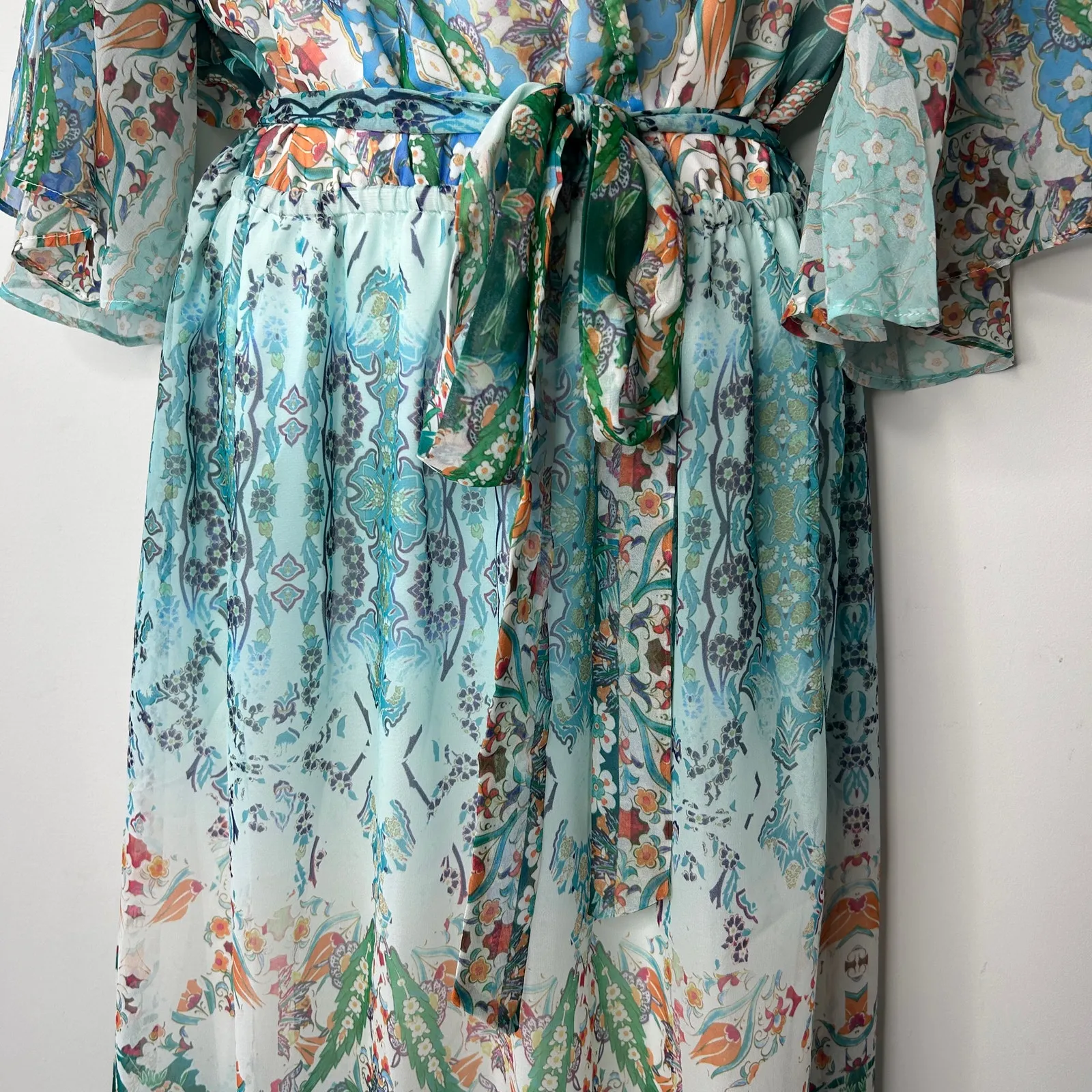 CITY CHIC Maxi Dress Womens 18 Rhinestone Boho Floral Party Wedding Date Church - Image 7