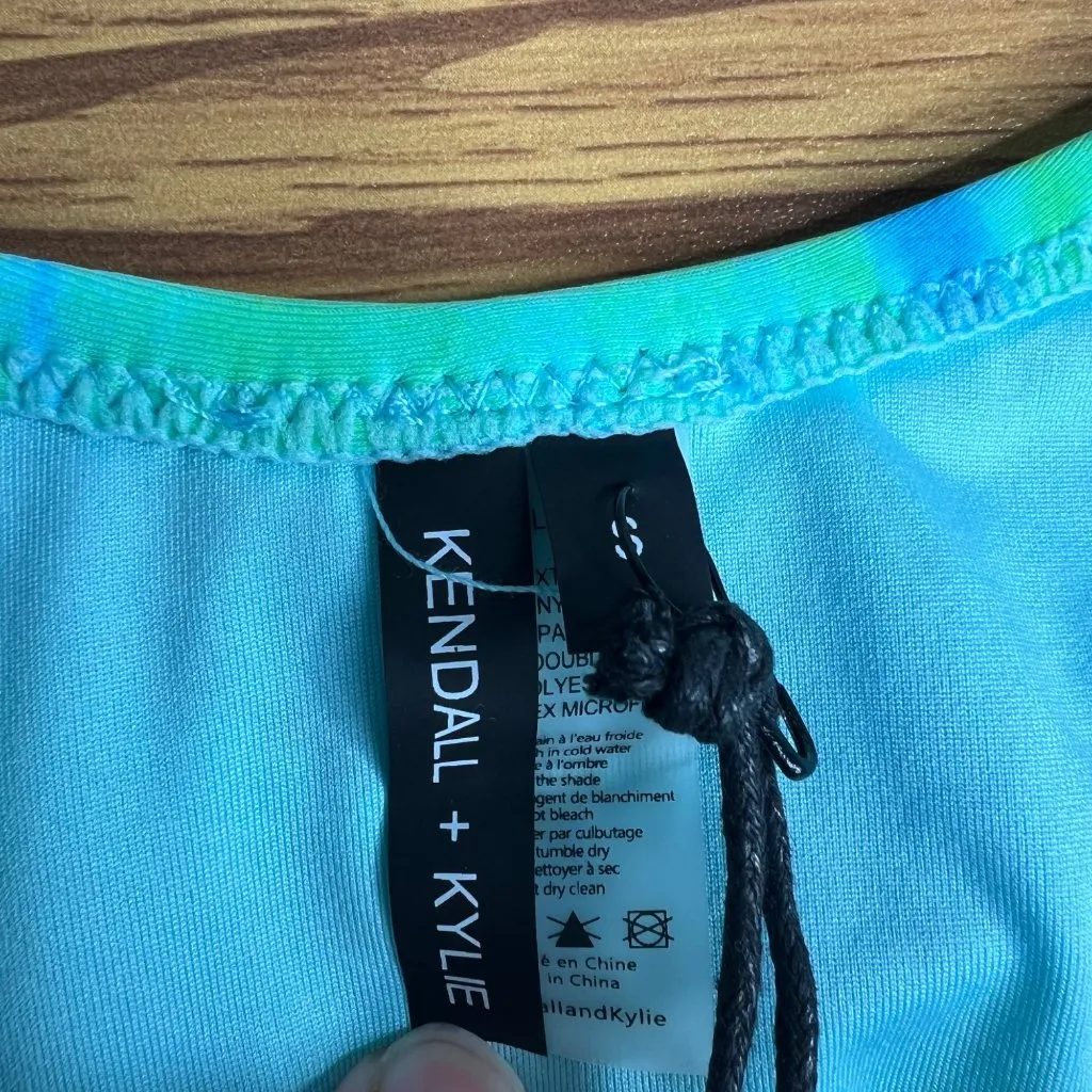Kendall + Kylie Bikini Swim Bottoms Size L Tie‎ Die High Cut Low Rise NWT - Image 5