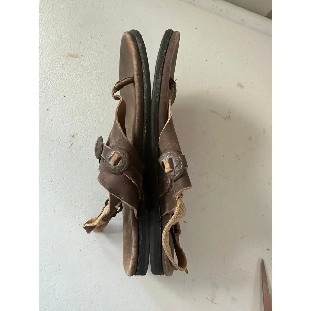 Anthropologie Musse & Cloud Miah Genuine Leather Slingback Thong Sandals 10 - Image 3