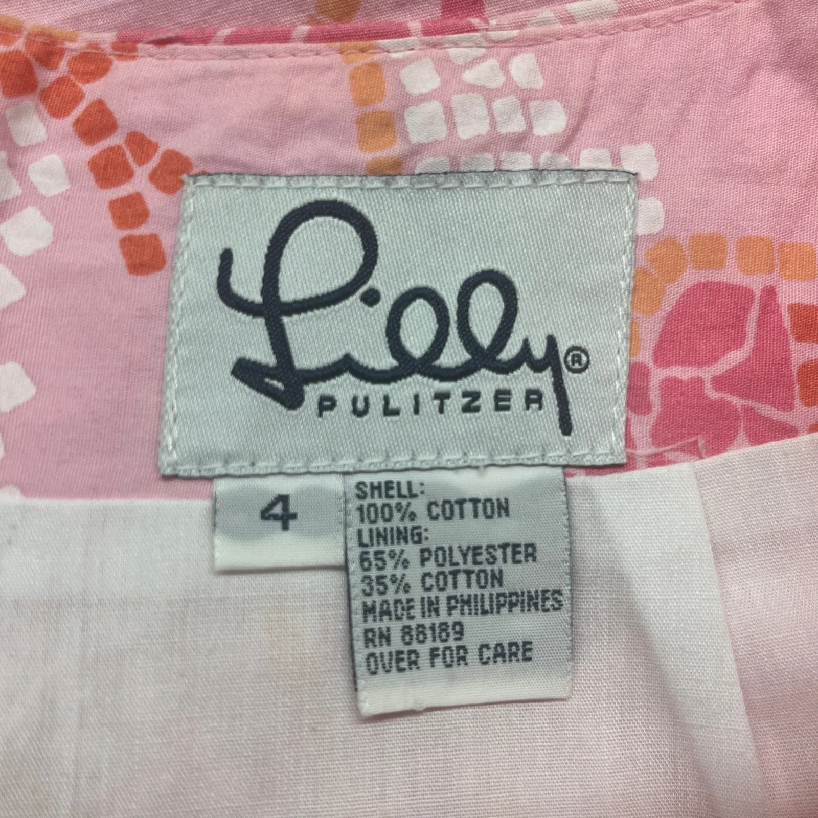 Lilly Pulitzer Vintage Hibiscus Mini Pencil Skirt Preppy Beach Women Pink Size 4 - Image 3