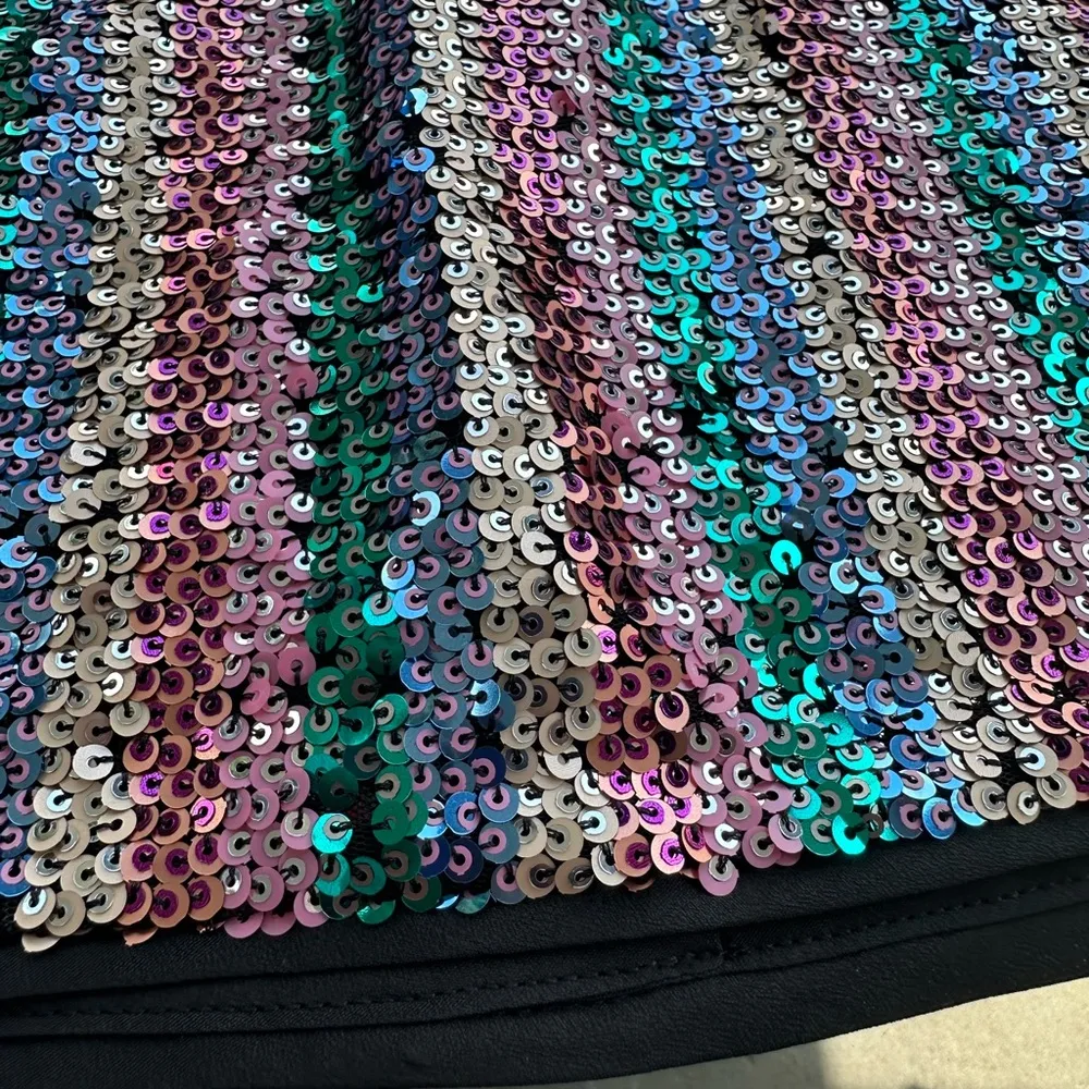 Lovers + Friends Sequin Double Spaghetti Strap Mini Dress Multicolor Size Large - Image 12