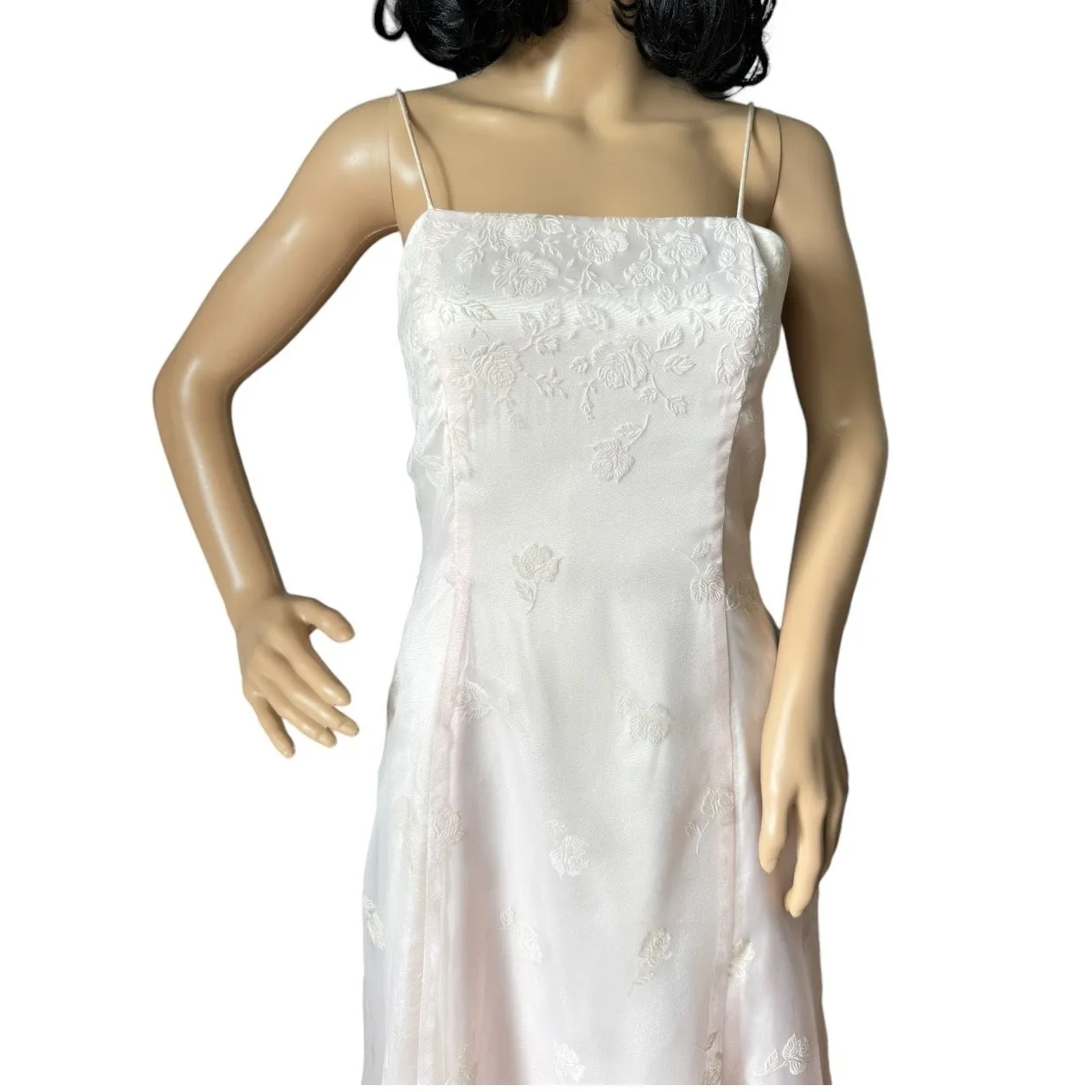 Jessica McClintock Gunne Sax Millennium 2000 pink Floral Gown Size small - Image 3