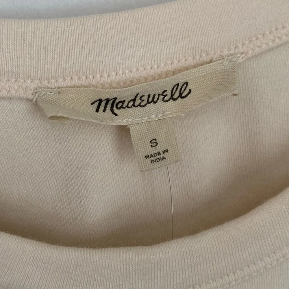 Madewell Raglan-Sleeve Baby Tee Antique Cream S NWT - Image 3