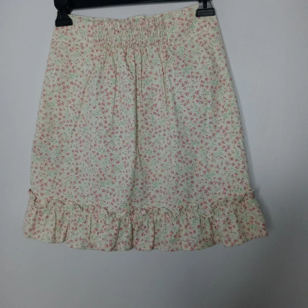 UO Love Struck Floral Hook + Eye Mini Skirt Size XS - Image 4