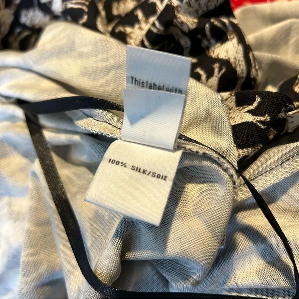 Diane Von Furstenberg 100% Silk African Zoo New Julian Twist Wrap Dress Sz 2 - Image 10