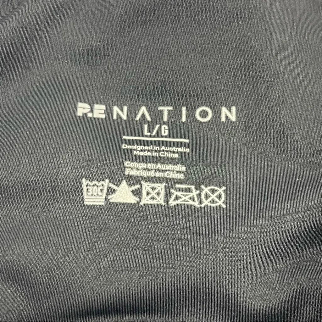 P.E Nation Half Volley Colorblock Legging Women‎ Large Black Athletic Gym *FLAW - Image 2