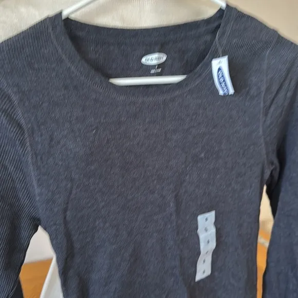 Dark Grey Long Sleeve Top - Image 2