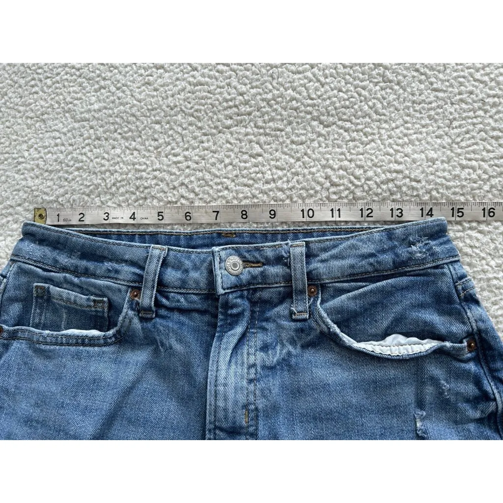 Old Navy Womens High Rise Curvy O.G. Straight Denim Cotton Blend Blue Jeans 10 - Image 7