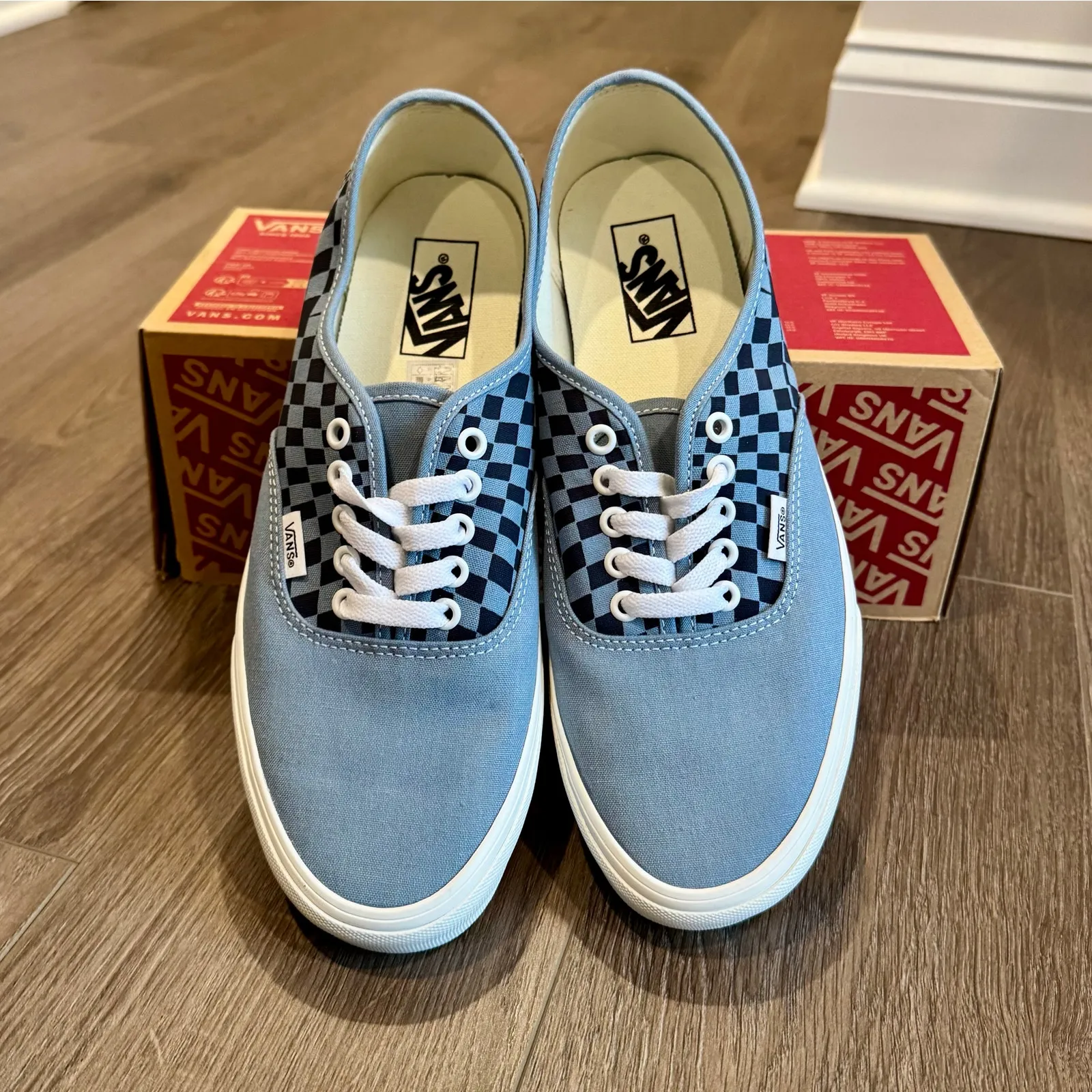 Vans Warp Check Authentic Skate Sneakers Shoes blue mens 9.5 / womens 11 - Image 2