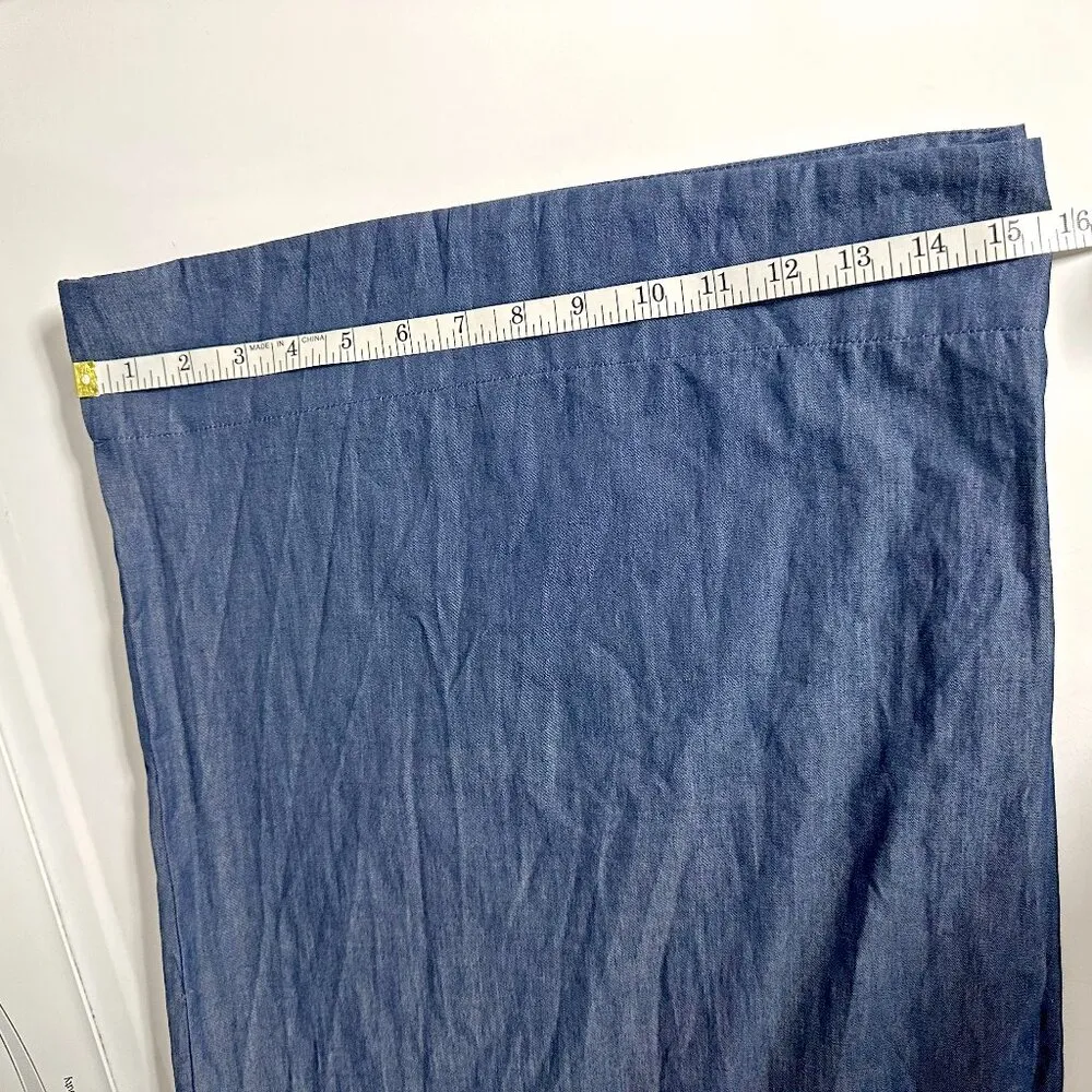 eShakti Cotton Denim Palazzo Pants - Image 14