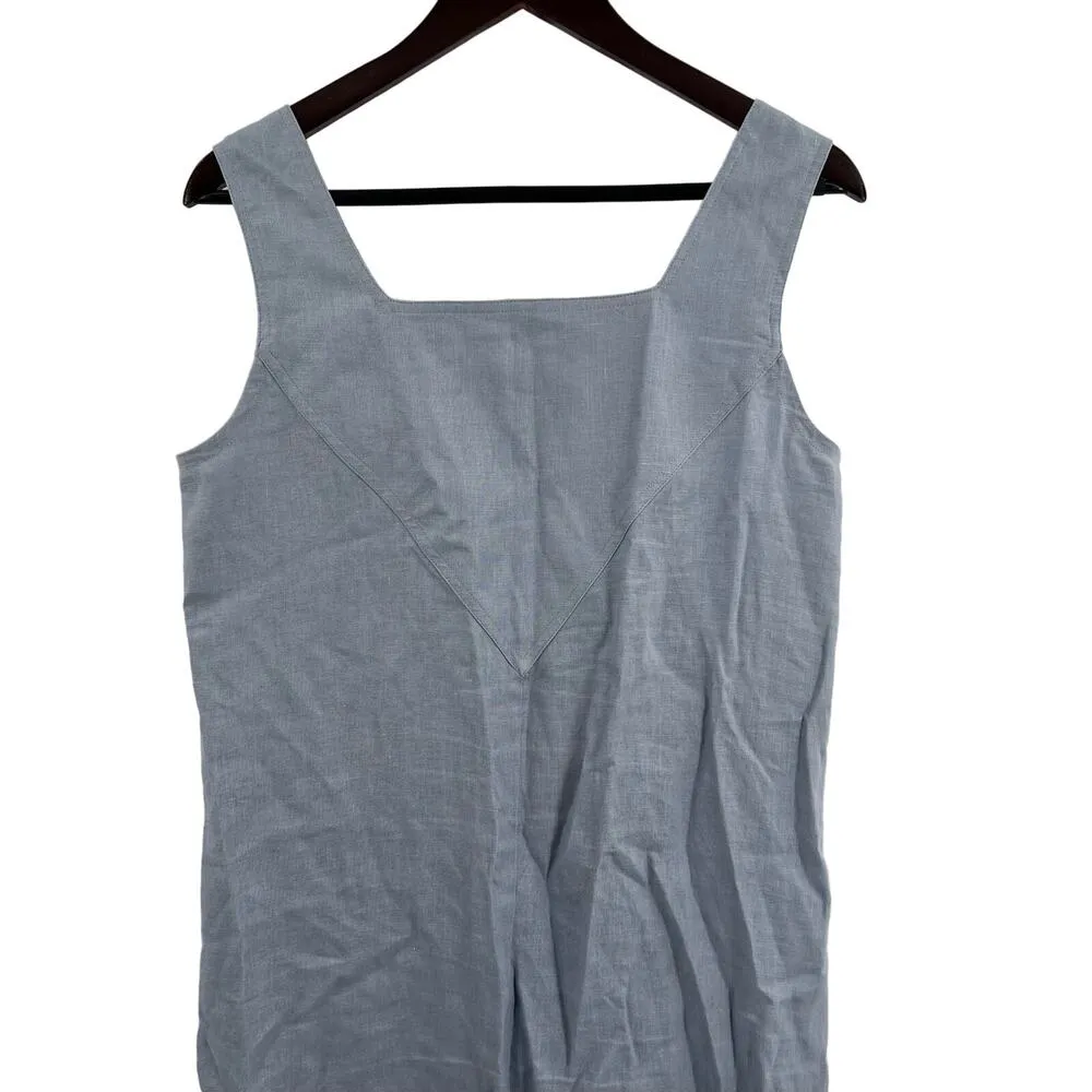 Jute Essentials Jumper Dress Linen Medium Blue - Image 5