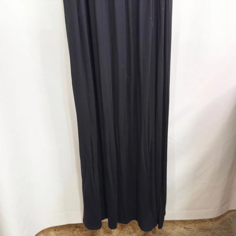 Lane Bryant Plus Size 18 20 Maxi Dress Black Beaded Sleeveless Elastic Waist 294 - Image 4