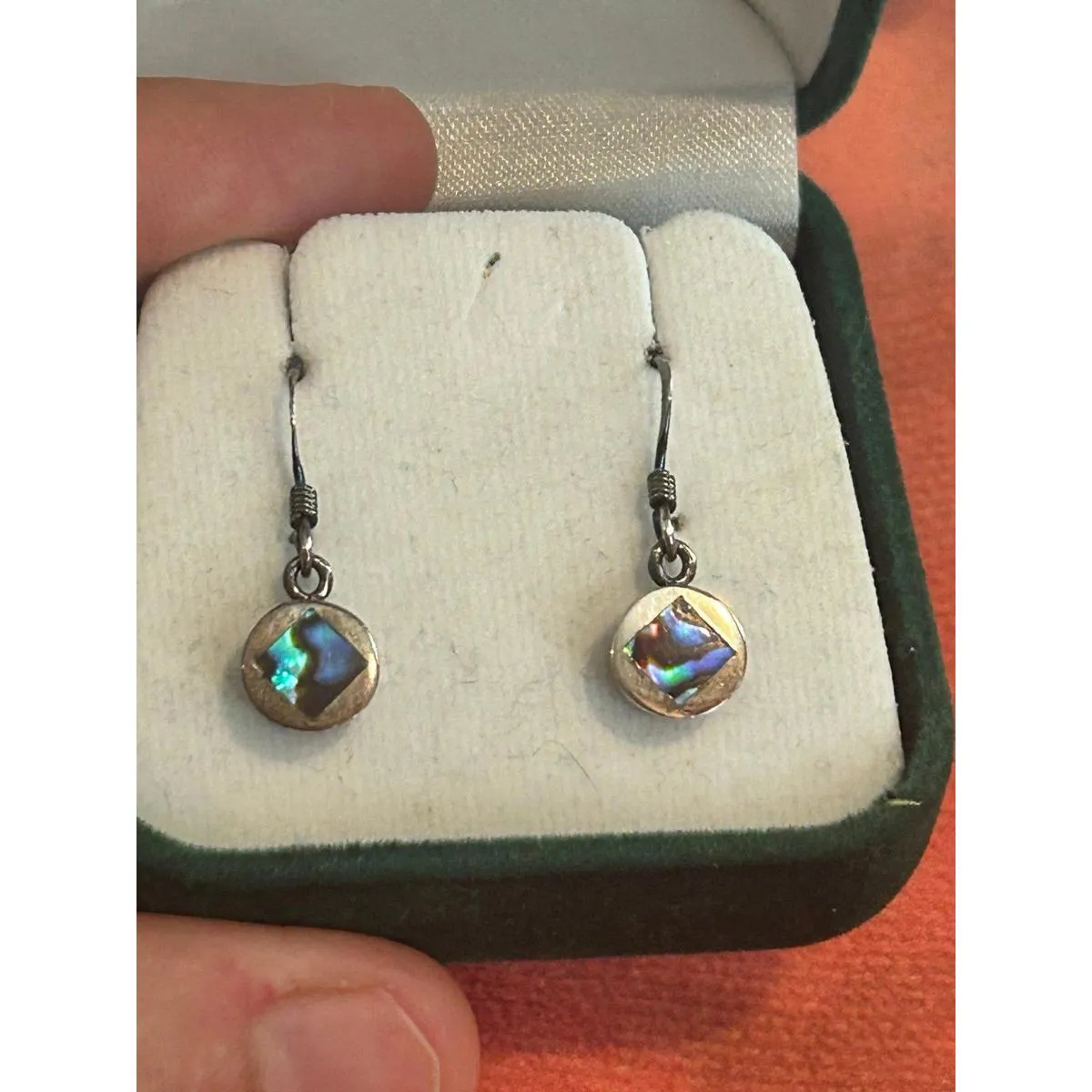 New Zealand paua shell sterling silver 925 earrings - Image 2