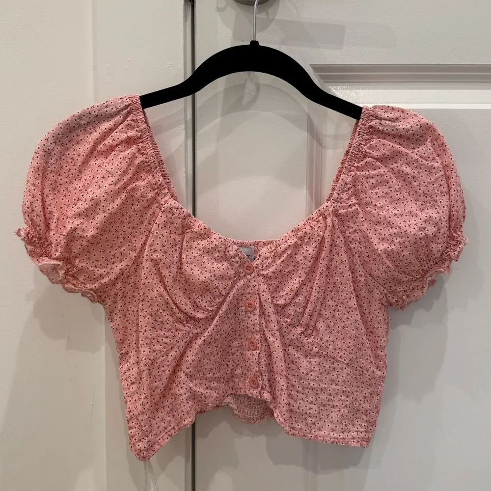 Pink Floral Princess Polly Crop Top - Image 2
