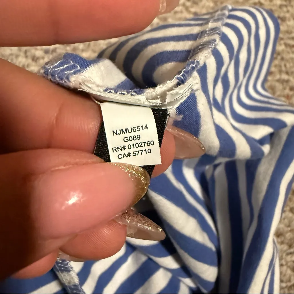 Kate Spade x Broome Street Stripe Everyday Shift Dress in Blue- Size XS - Image 9