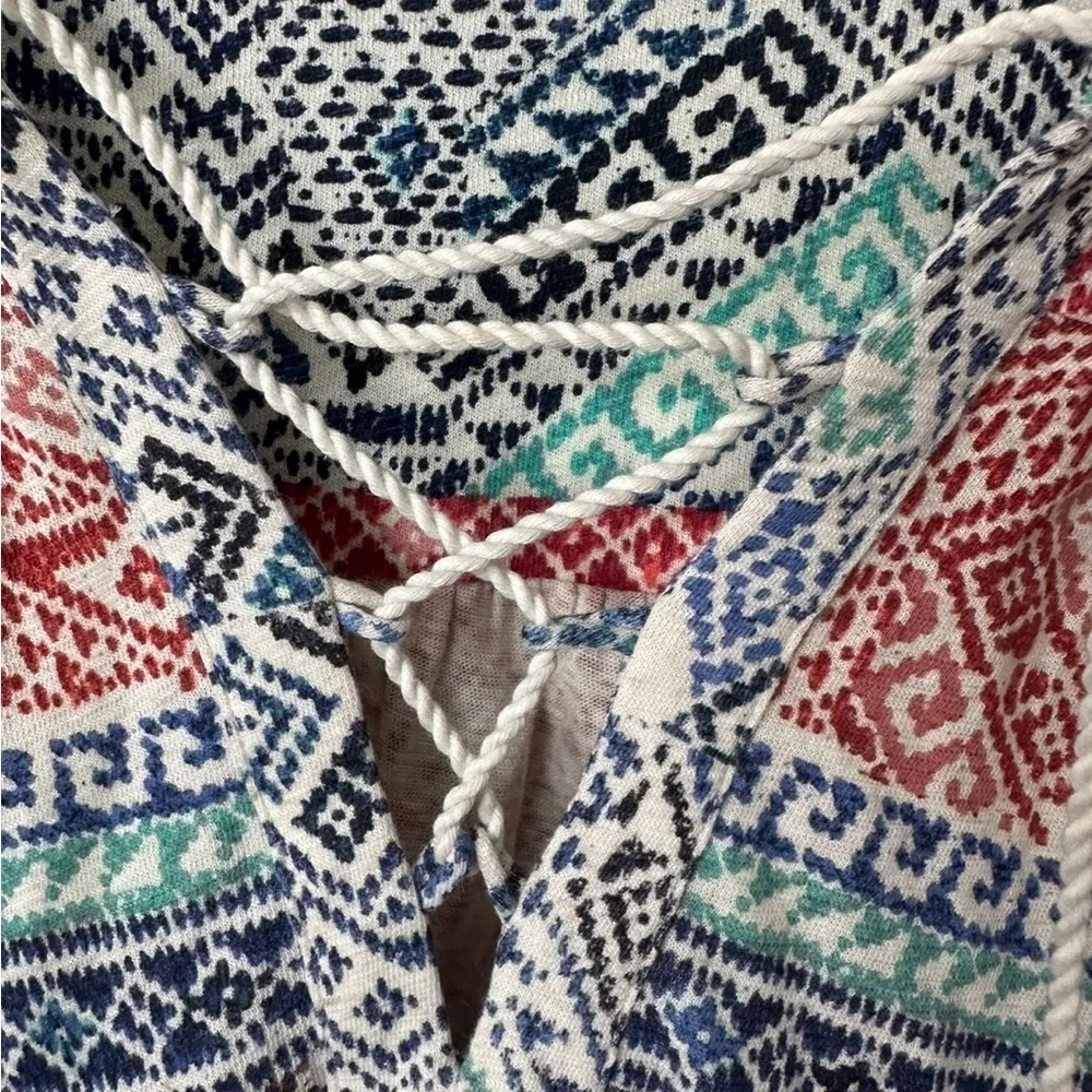 Lucky Brand Aztec Long Sleeve Top Size L - Image 3