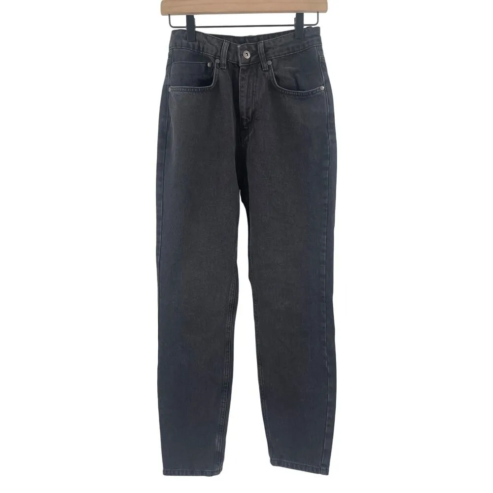 THE RAGGED PRIEST Jeans Size 26 Bum Rip Denim Washed Out Black High Waist Cotton - Image 4