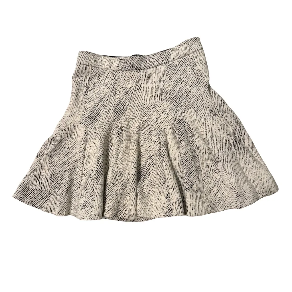 NWT, Banana Republic Flare Peplum Mini Skirt White Black, Sz 2 - Image 6