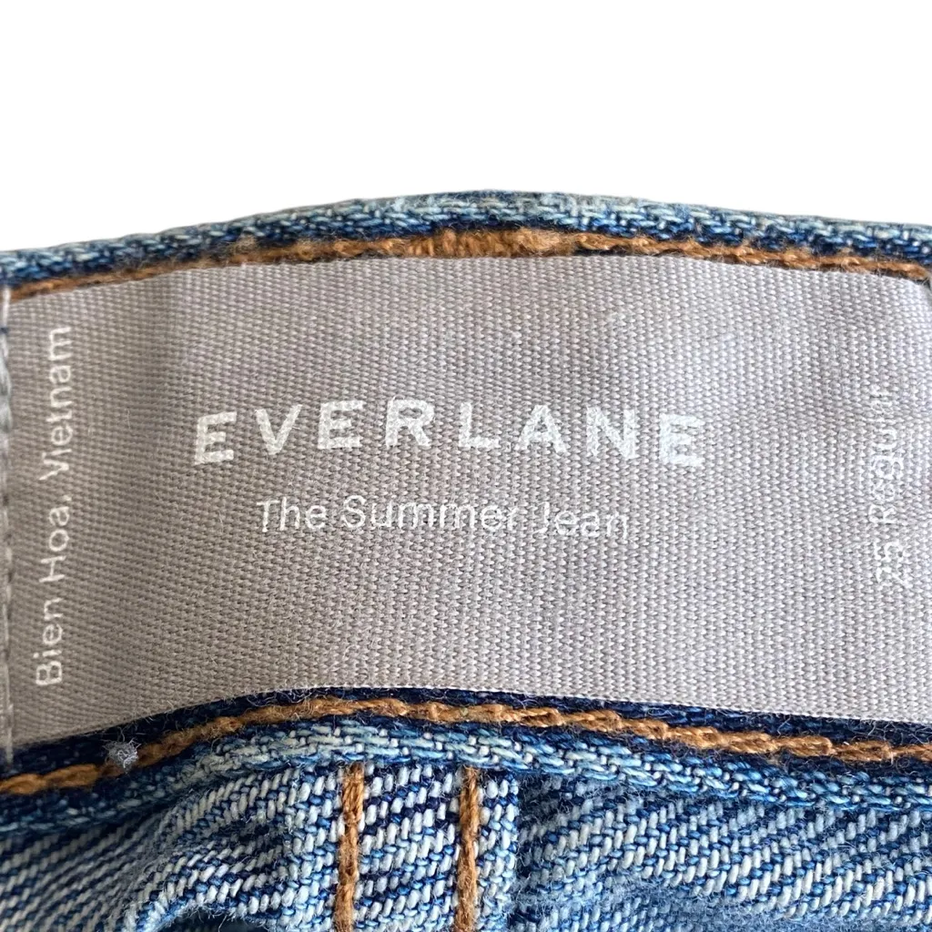 Everlane Lightweight distressed THE SUMMER JEAN Straight Jeans Classic Size 25 - Image 7