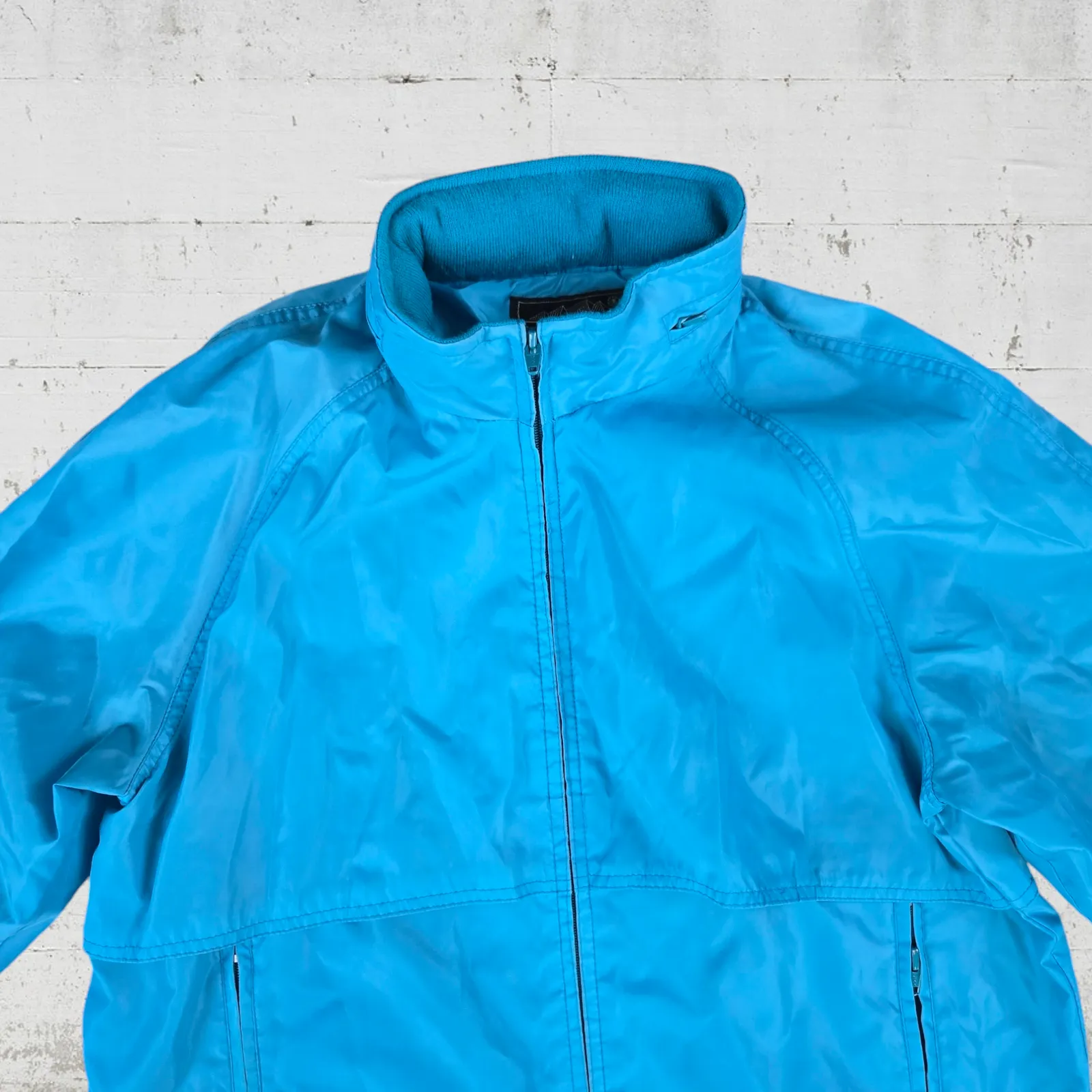 80s Vintage Eddie Bauer Blue Ripstop Windbreaker Jacket Straight Pant Size Large - Image 9