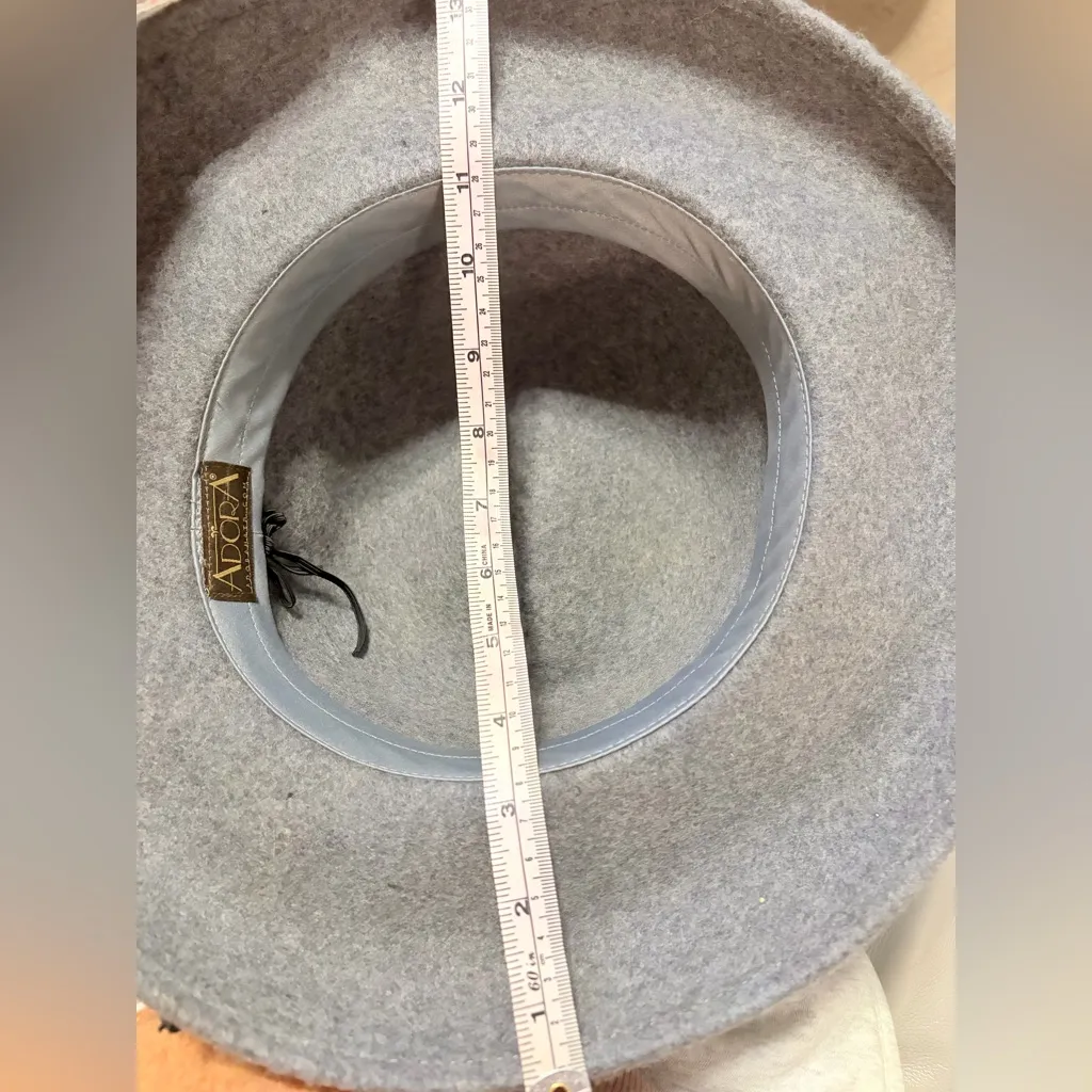 ADORA Classic Gray Hat with Black Ribbon - Image 5