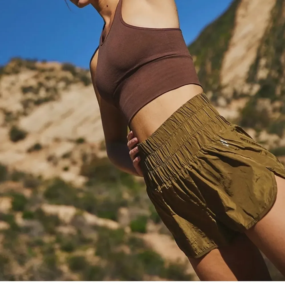 Women’s Free People FP Movement The Way Home Lined Shorts Olive Green Size S - Image 2