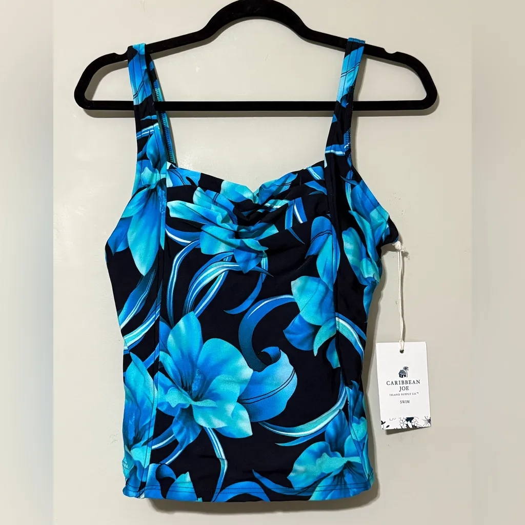 Caribbean Joe Island Supply Co. women’s size 16 floral swim top tankini padded - Image 12
