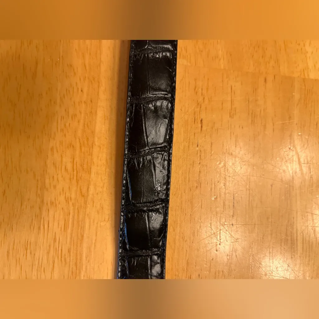 Brighton Black Brown Leather Belt Silver Brass Buckle 3 way convertible M/L - Image 6