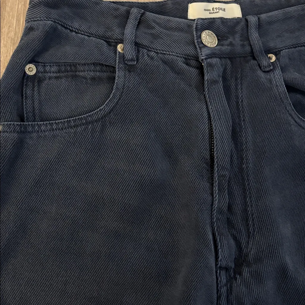 Isabel Marant Etoile Ticosy Trouser Jean FR 34 US 2 Navy Blue - Image 11