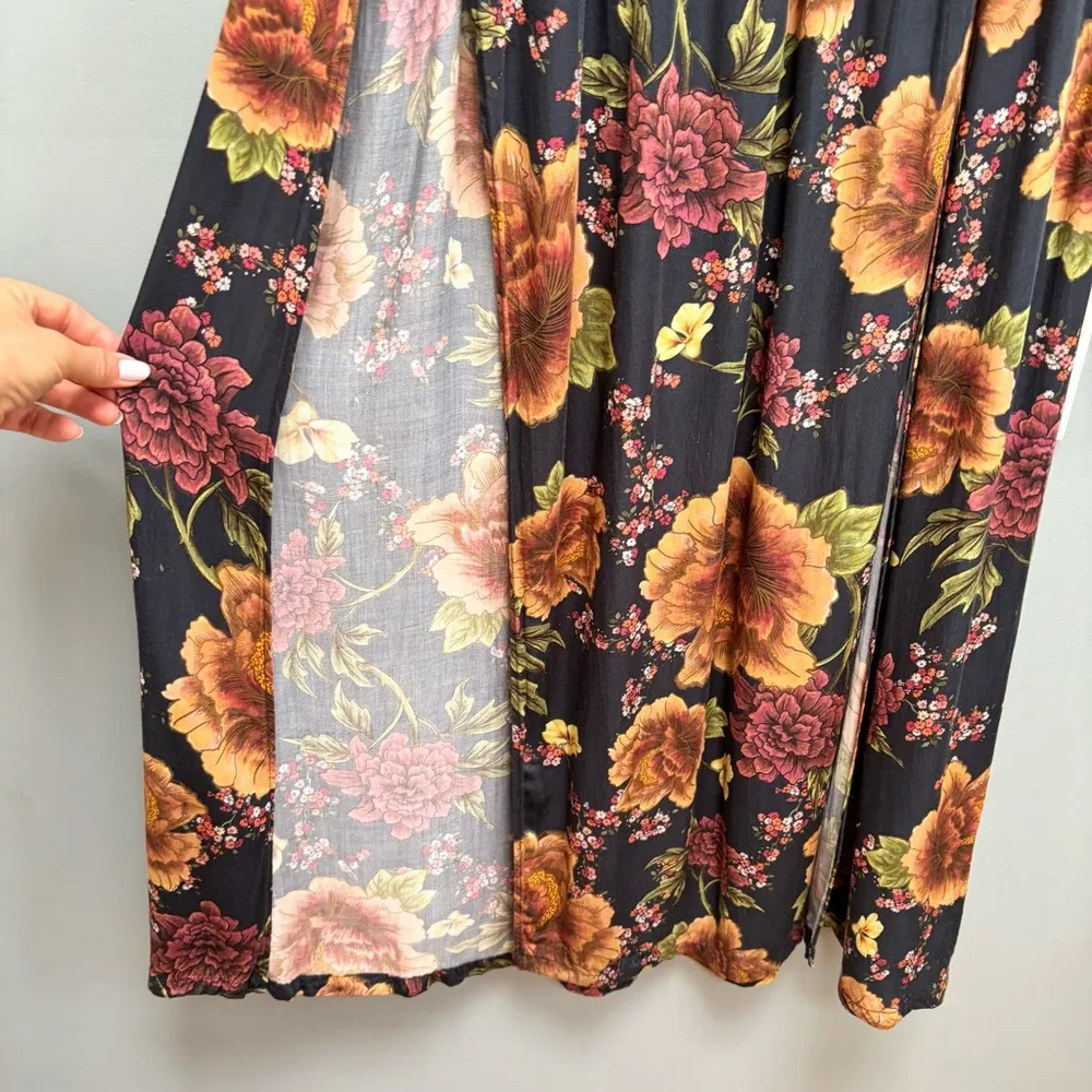 AGUA BENDITA Amaia Maxi Skirt Floral Black M - Image 4