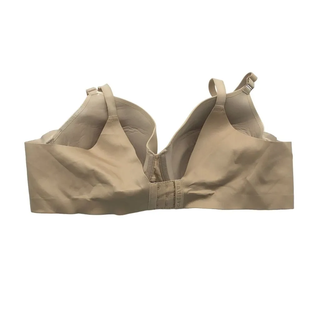 Cacique Lightly Lined Full Coverage Bra Nylon & Spandex Beige 44C - Image 4