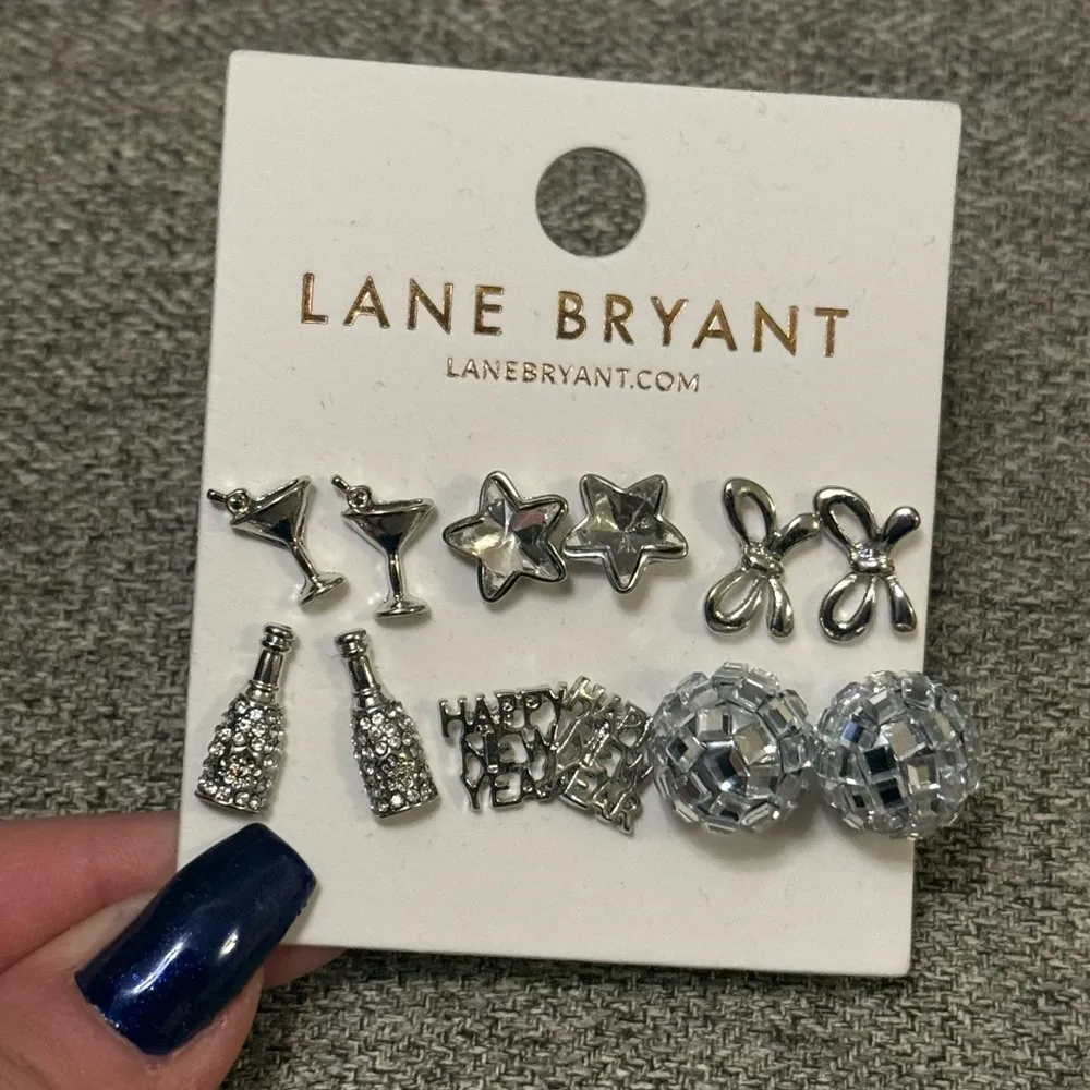 Lane Bryant New Years Whimsy 6-Pack Earrings Set - Image 4