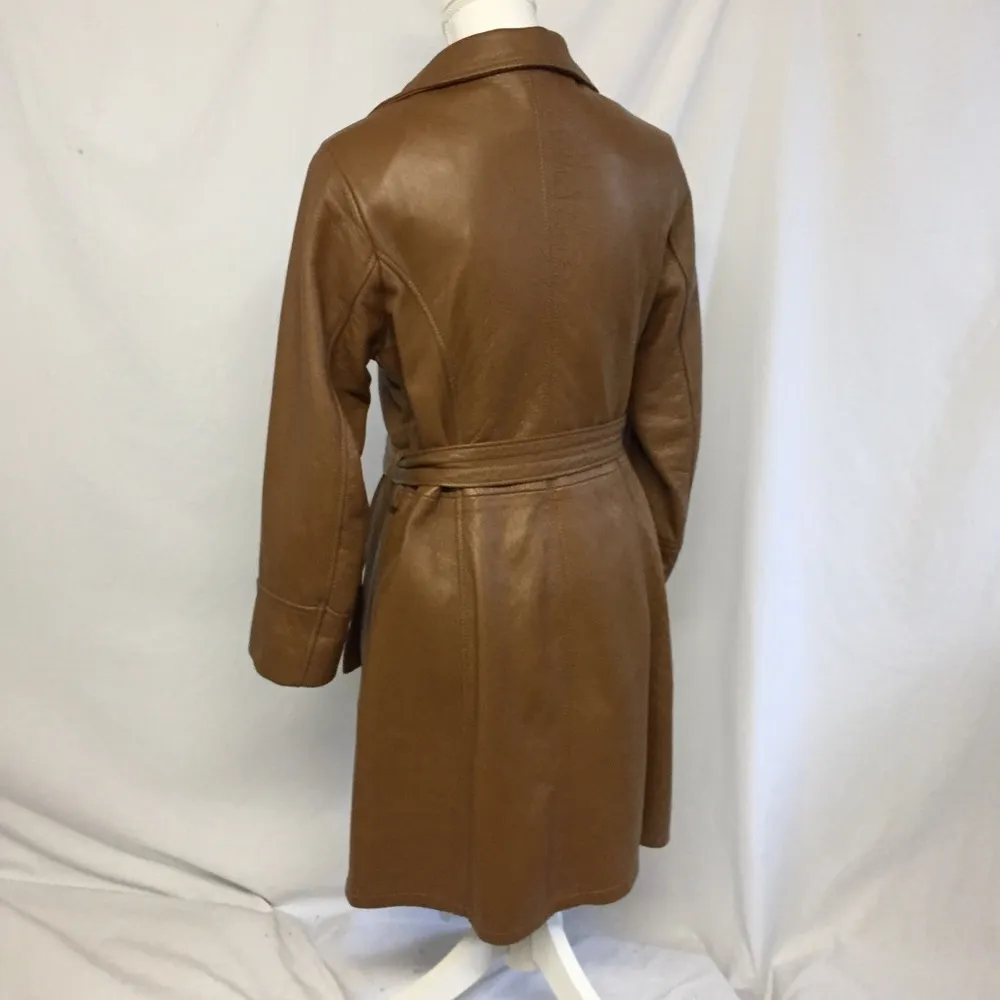 Vintage Deerskin Leather Coat Womens 34 Used RARE - Image 3