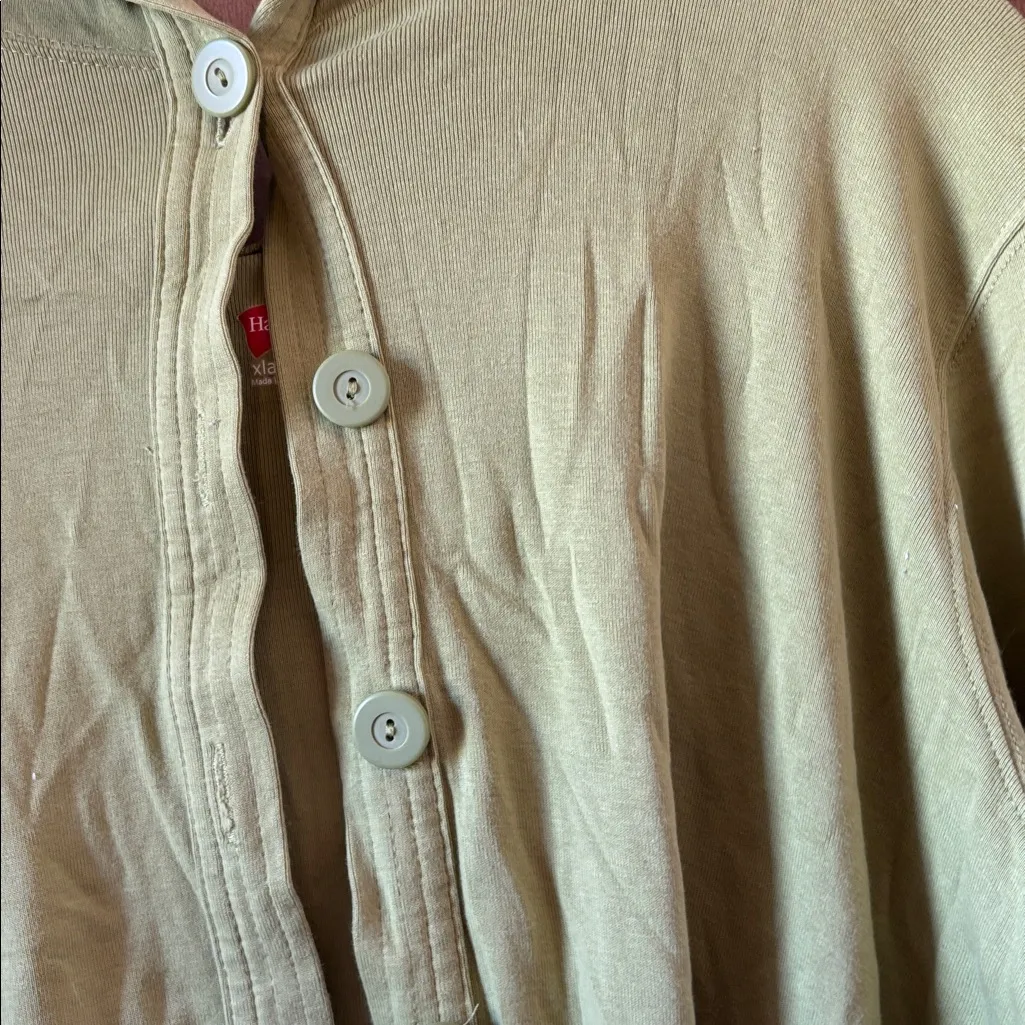 Hanes Button-Up Hoodie xl - Image 2