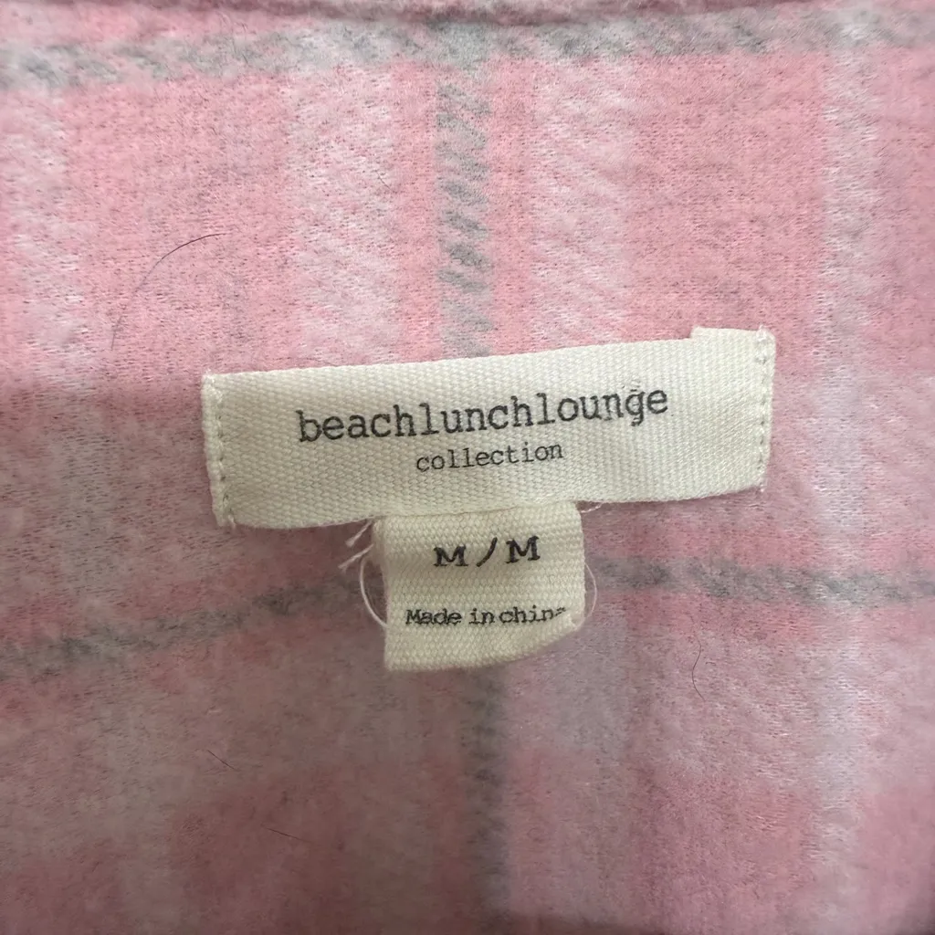 beachlunchlounge Pink and Gray Checkered Utility Jacket - Image 2