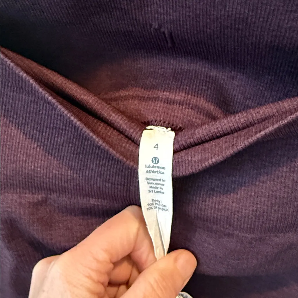 LULULEMON Ebb to Street Crop 21” plum - Image 2