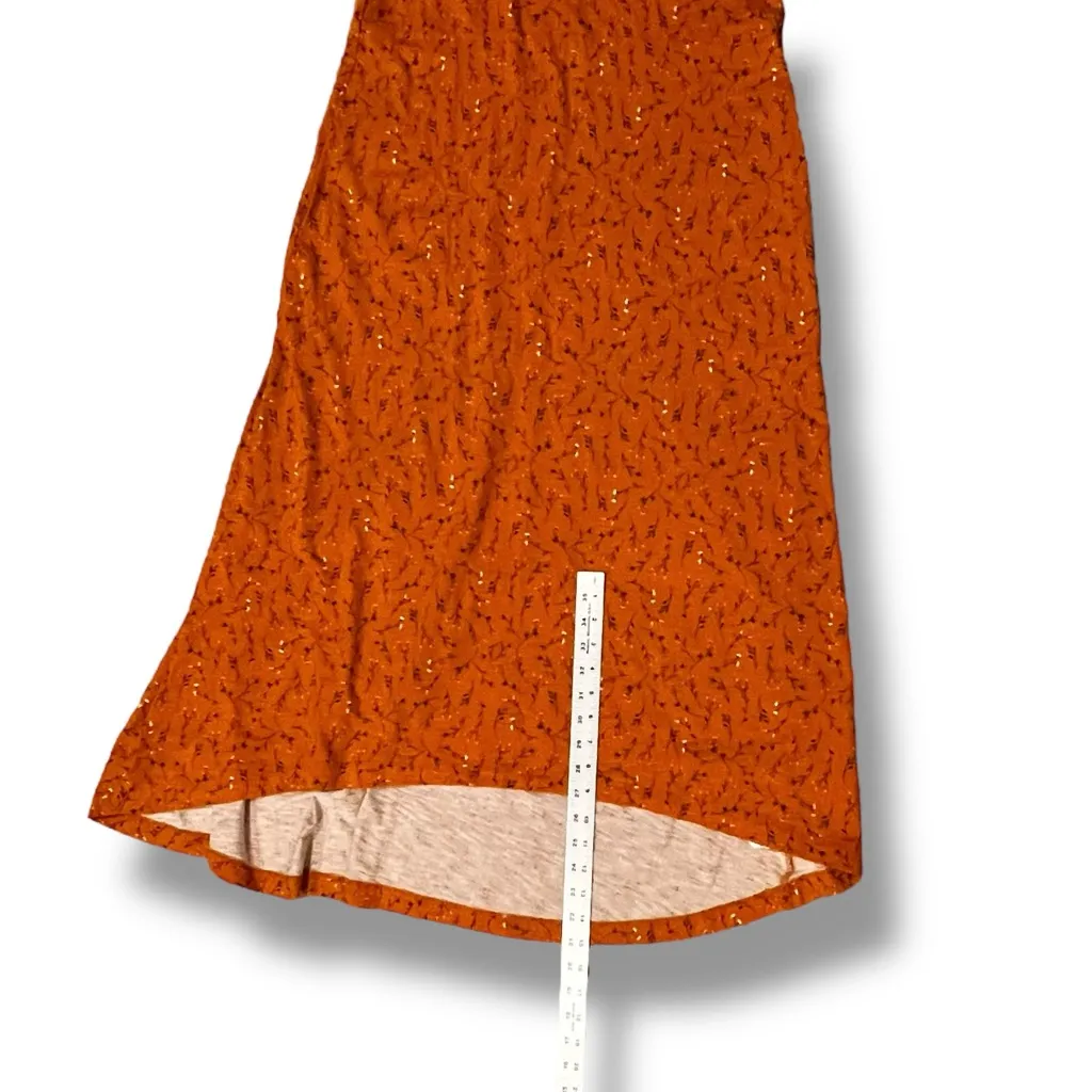 Duluth Trading Co Womens Burnt Orange Sleeveless Maxi Floral Dress Sz L Size L - Image 6