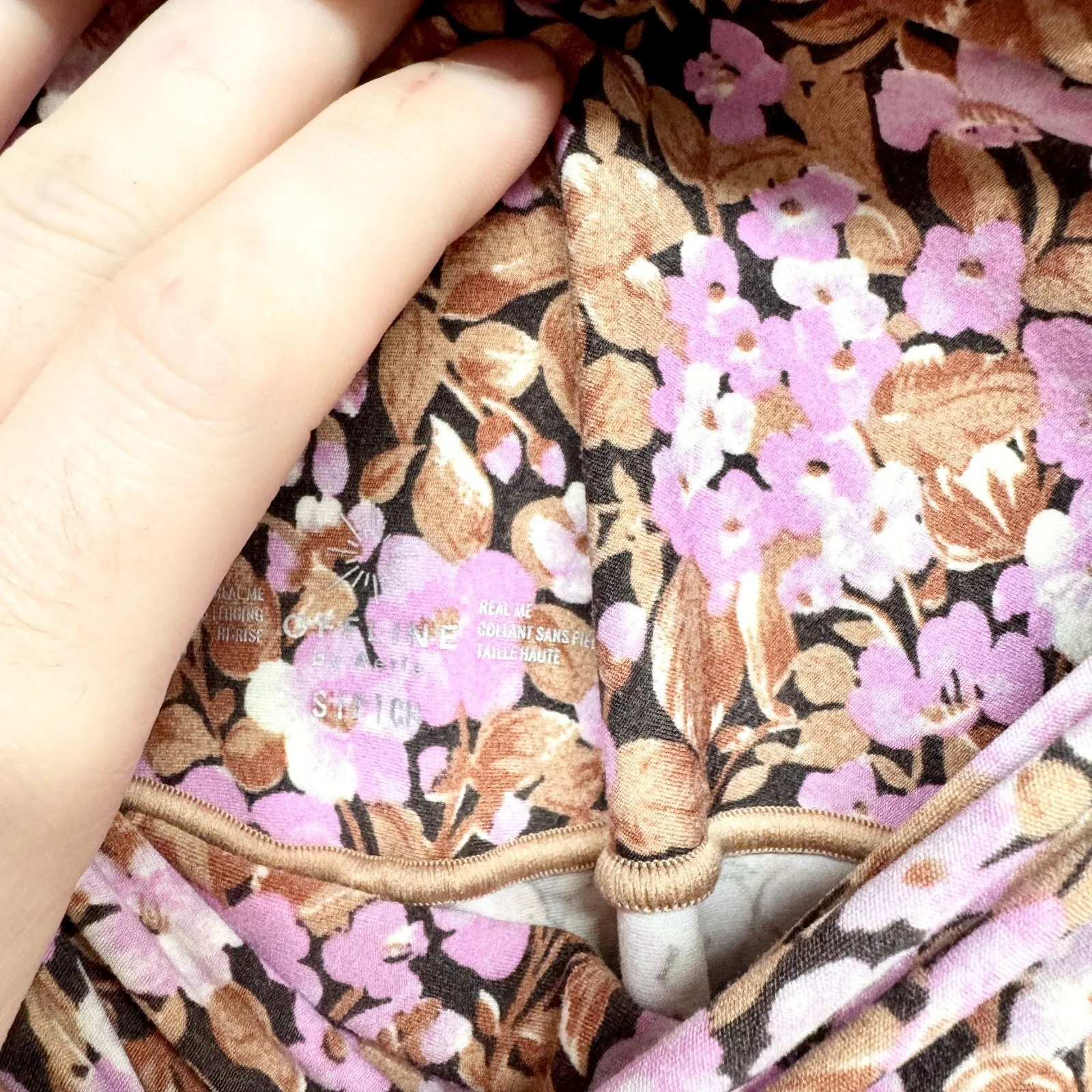 Offline by Aerie Pants Women Size Small Multicolor Floral Full Length Leggings - Image 2