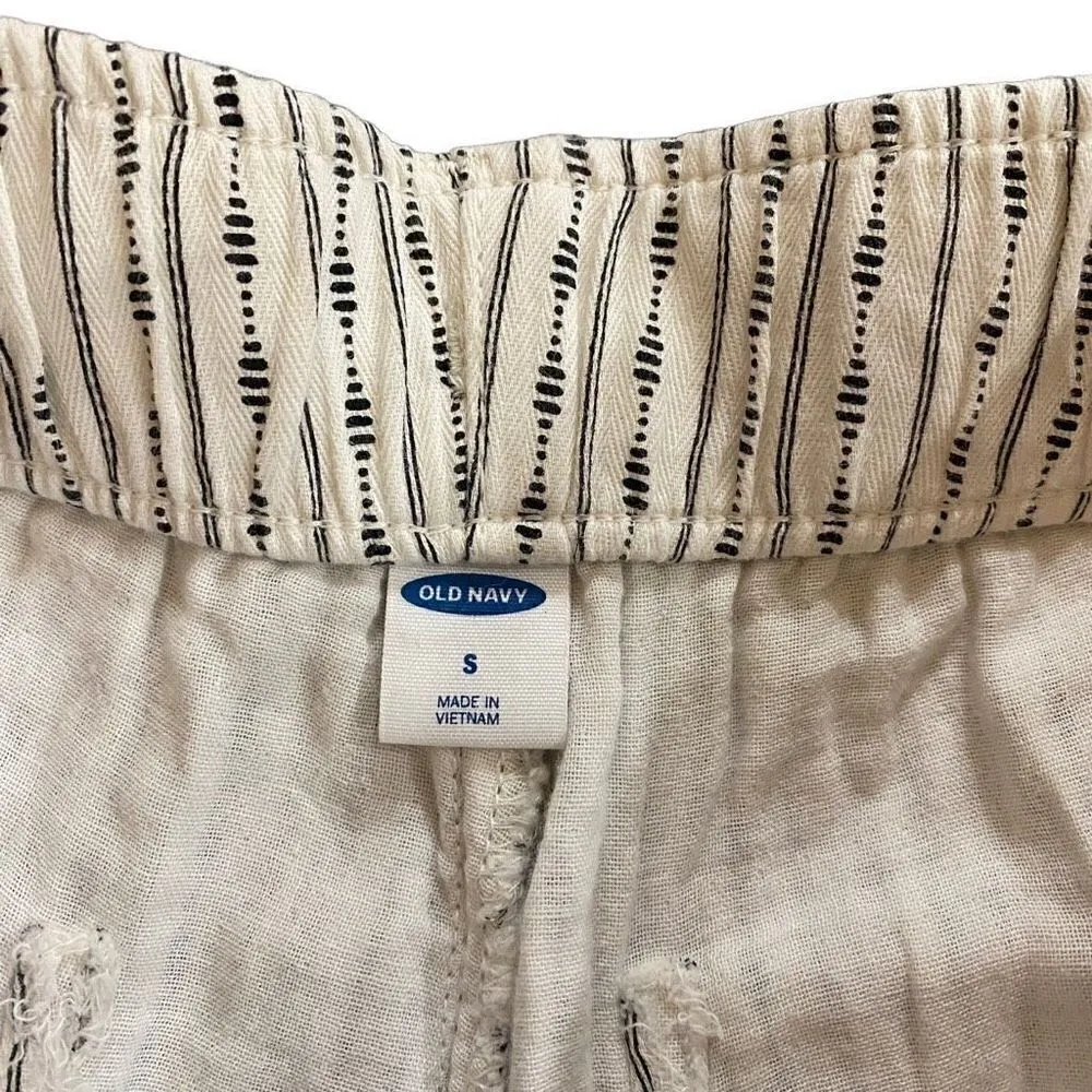 Old navy black cream comfy shirts draw string waist size small - Image 4