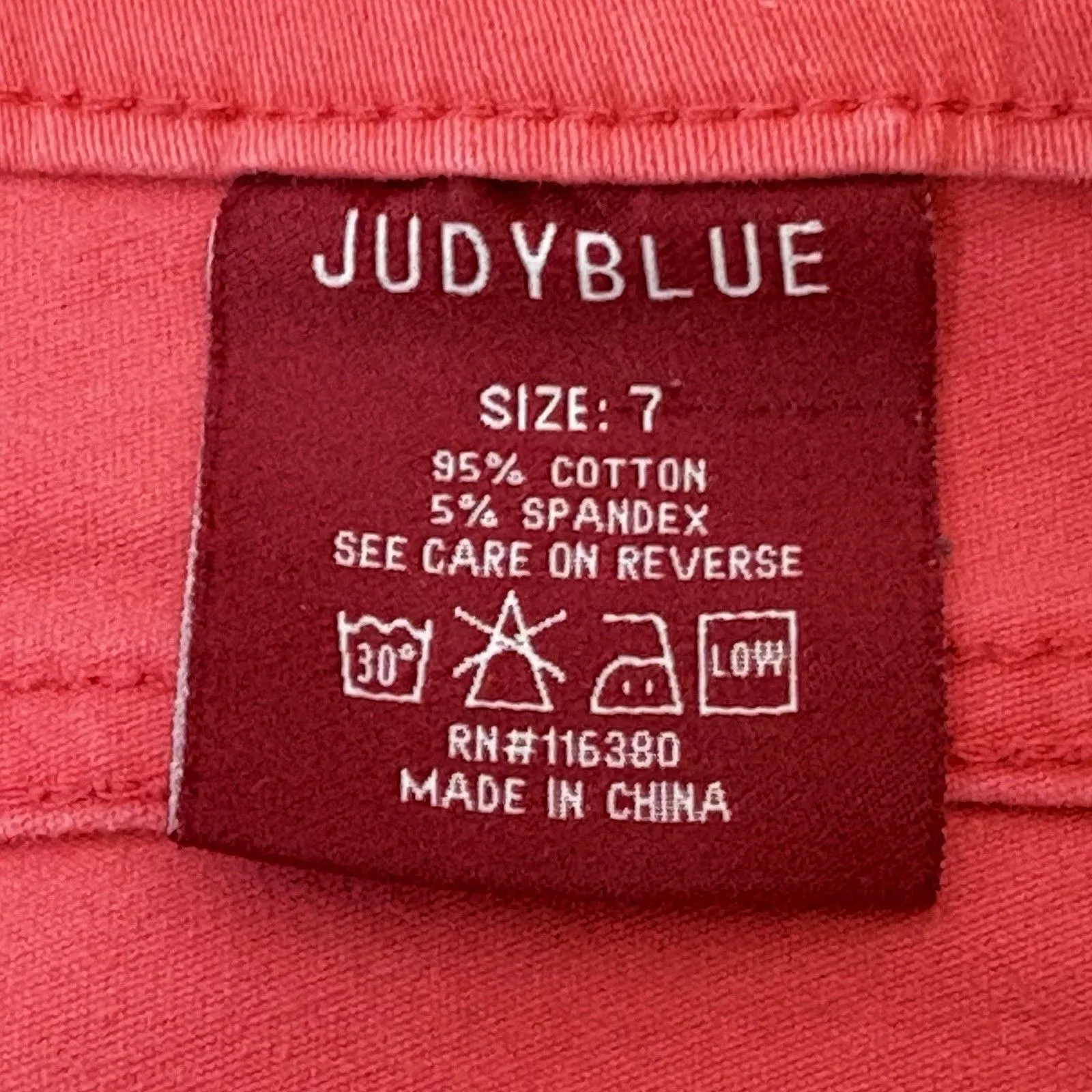 Judy Blue Jeans Womens Size 7  28x30 Pink Low Rise Straight Stretch Denim Preppy - Image 9