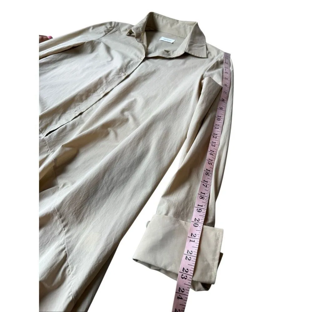 ottod’Ame 100% Cotton Tan Asymmetrical Blouse Size 4 - Image 4