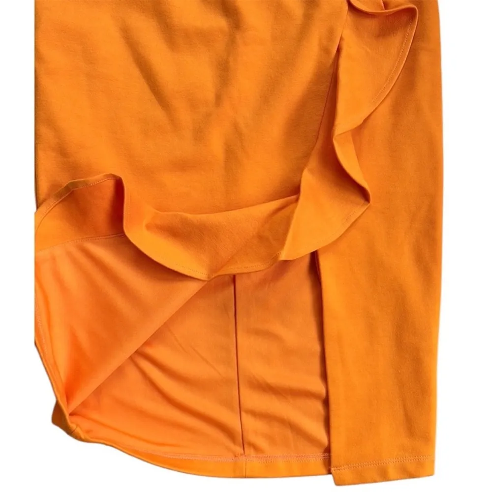 NWT Lulus Anika Ruffled Strapless BodyCon Dress Orange Size XS - Image 9