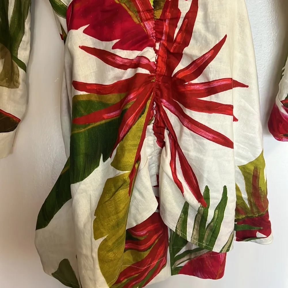 Farm Rio Spring Forest Mini Dress Spring Forest Size Small - Image 7