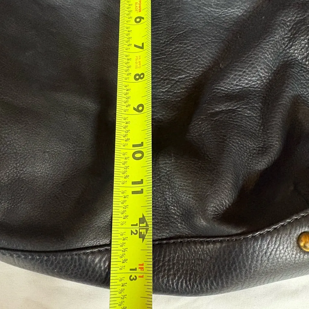 American Leather Co. Black Leather Hobo Bag - Image 15