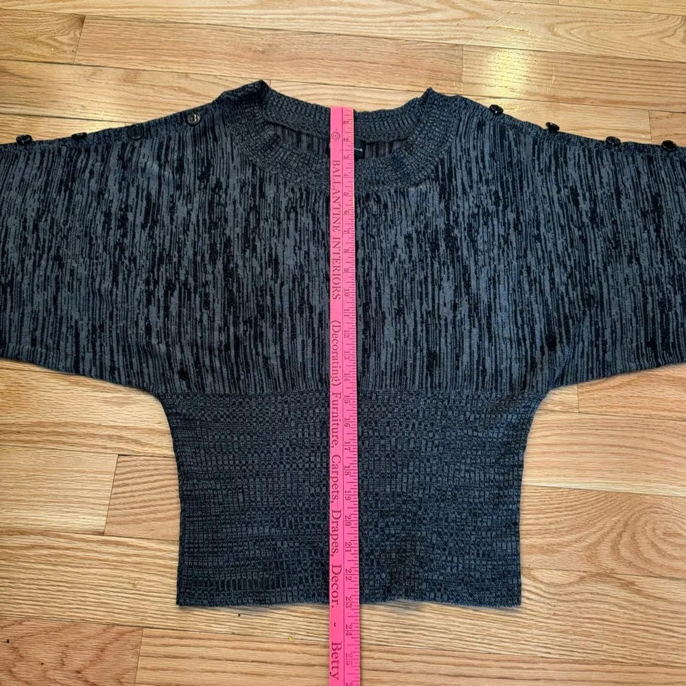 Women's Grey and Black Textured Knit Top / jumper. Gray Size undefined - Image 10