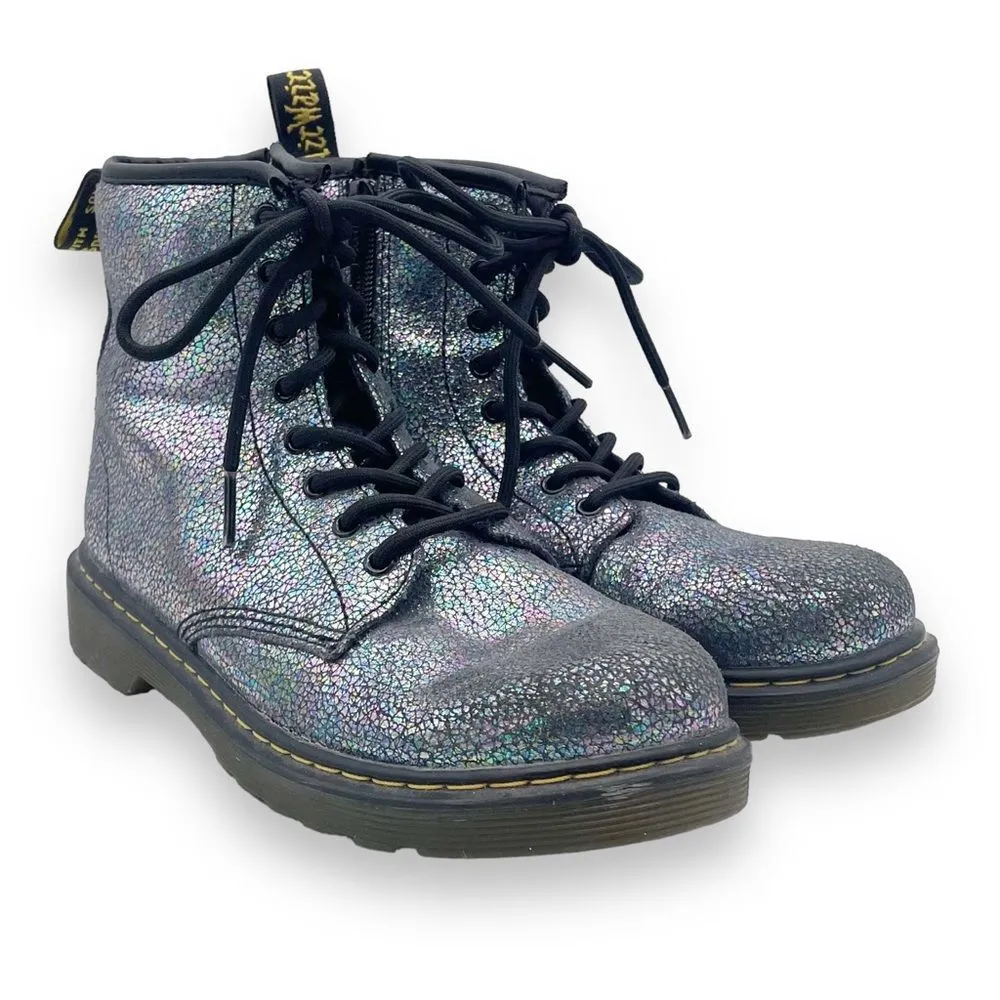Dr. Martens Delaney Iridescent Crackle Lace Up Side Zip Combat Boot Women’s Sz 5 - Image 12