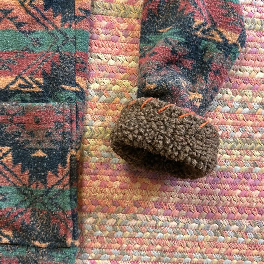 VTG BROWN SADDLE BLANKET BUTTON UP FLEECE JACKET - Image 8