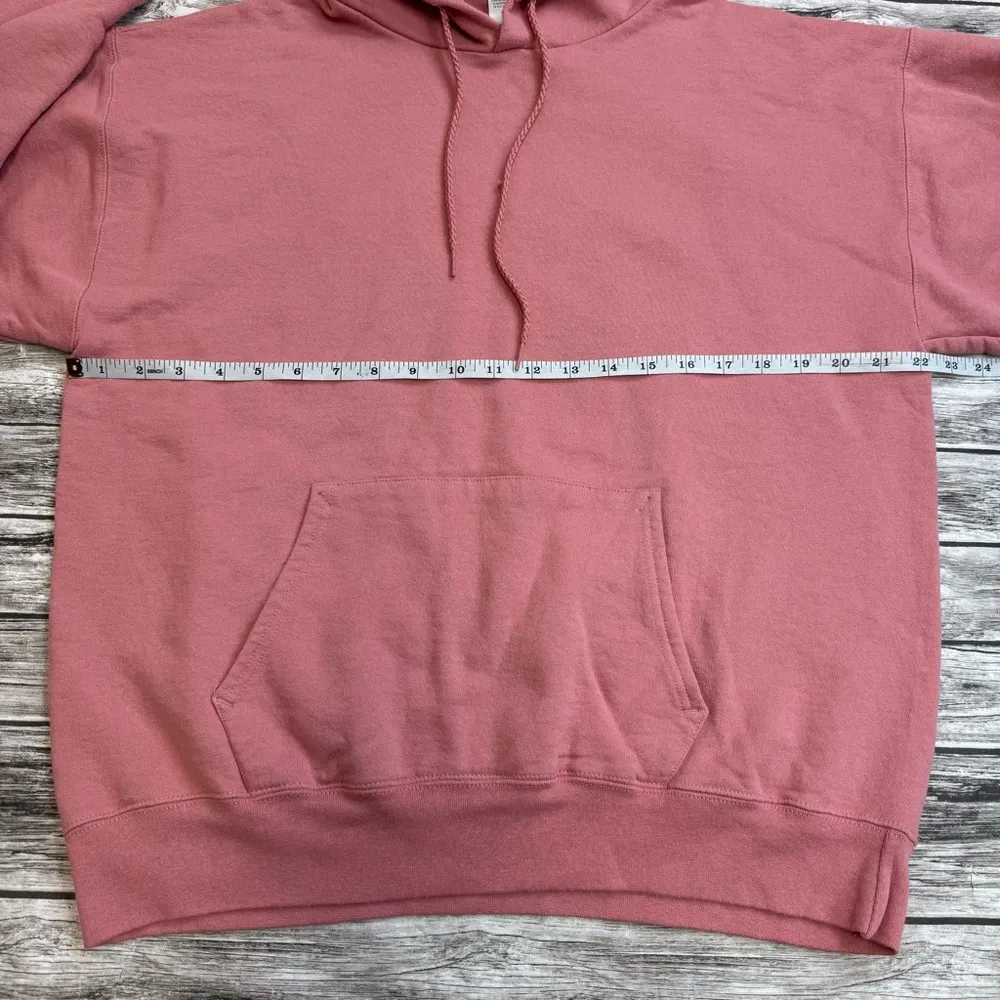 Hanes Women's Pullover Hoodie Drawstring Hood Kangaroo Pocket M Med Medium Pink - Image 10
